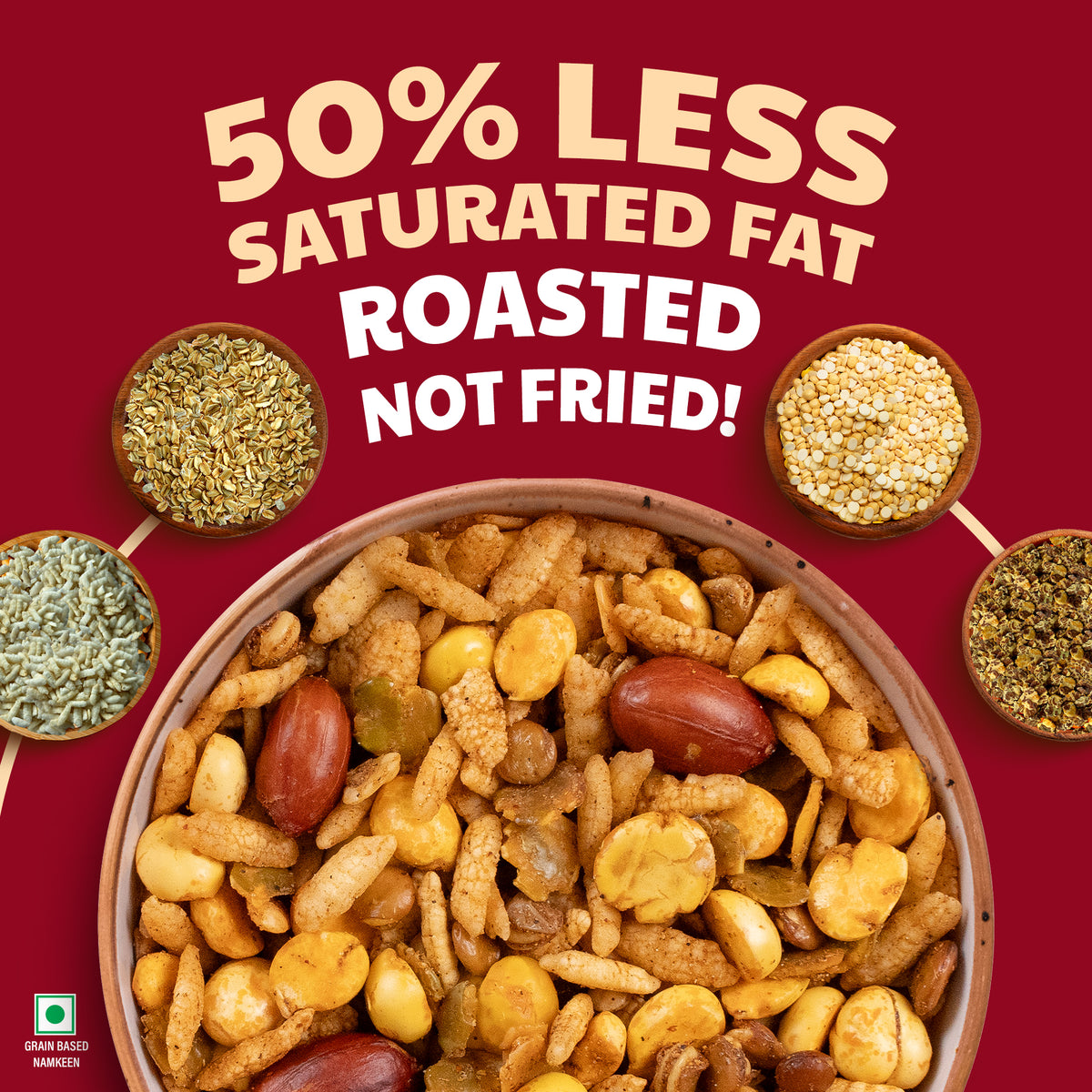 High Protein Roasted Mixture Navrattan, 250g