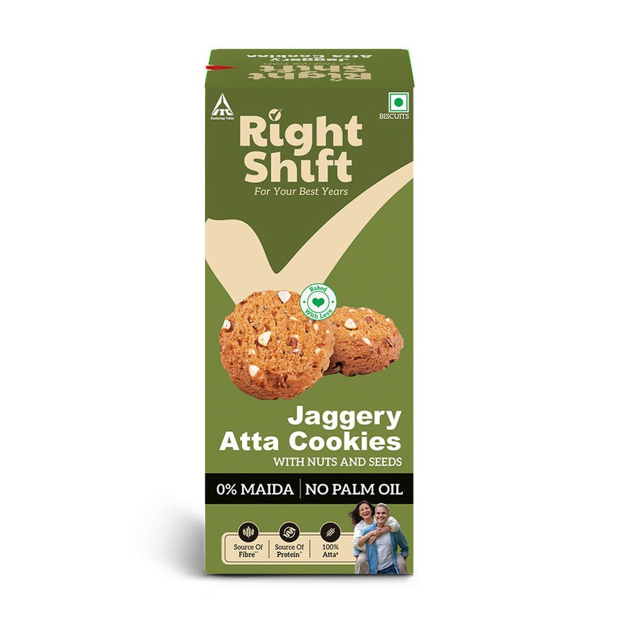 Jaggery Atta Cookies, 120g