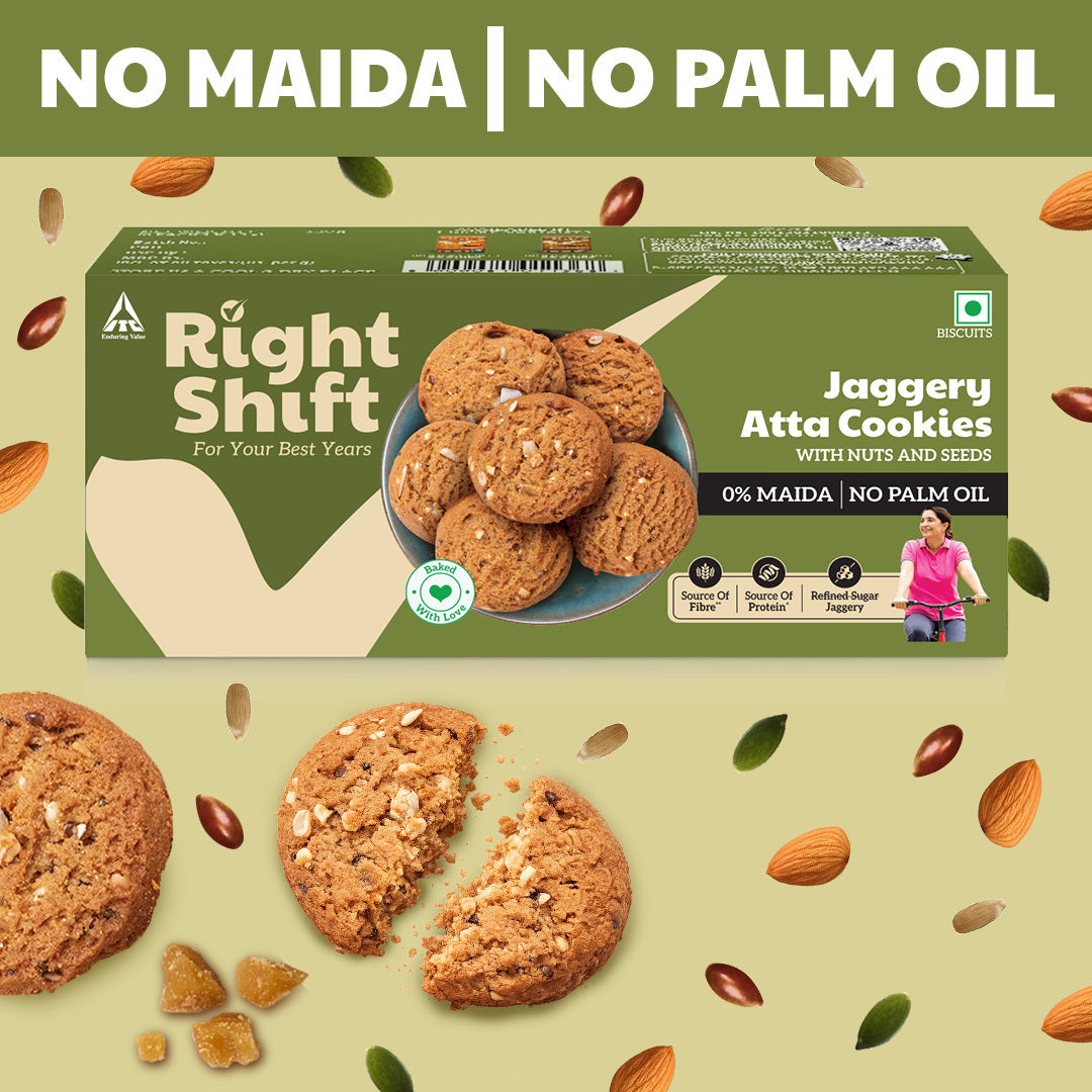 Jaggery Atta Cookies, 120g