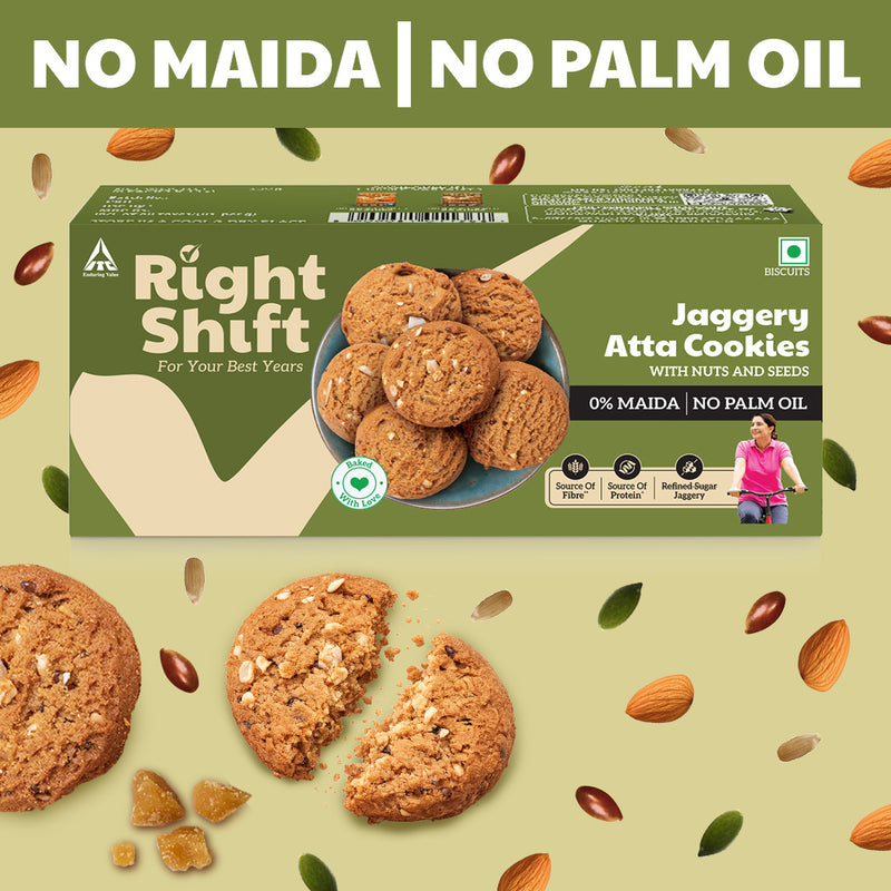 Jaggery Atta Cookies, 120g