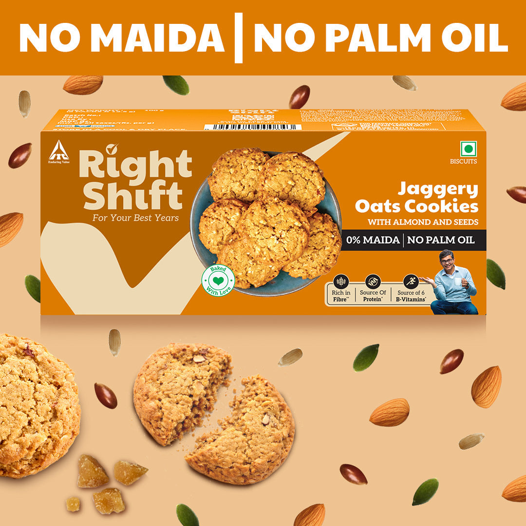 Jaggery Oats Cookies, 100g