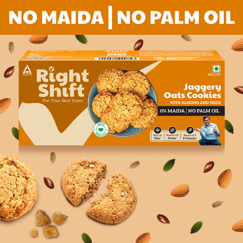 Jaggery Oats Cookies, 100g
