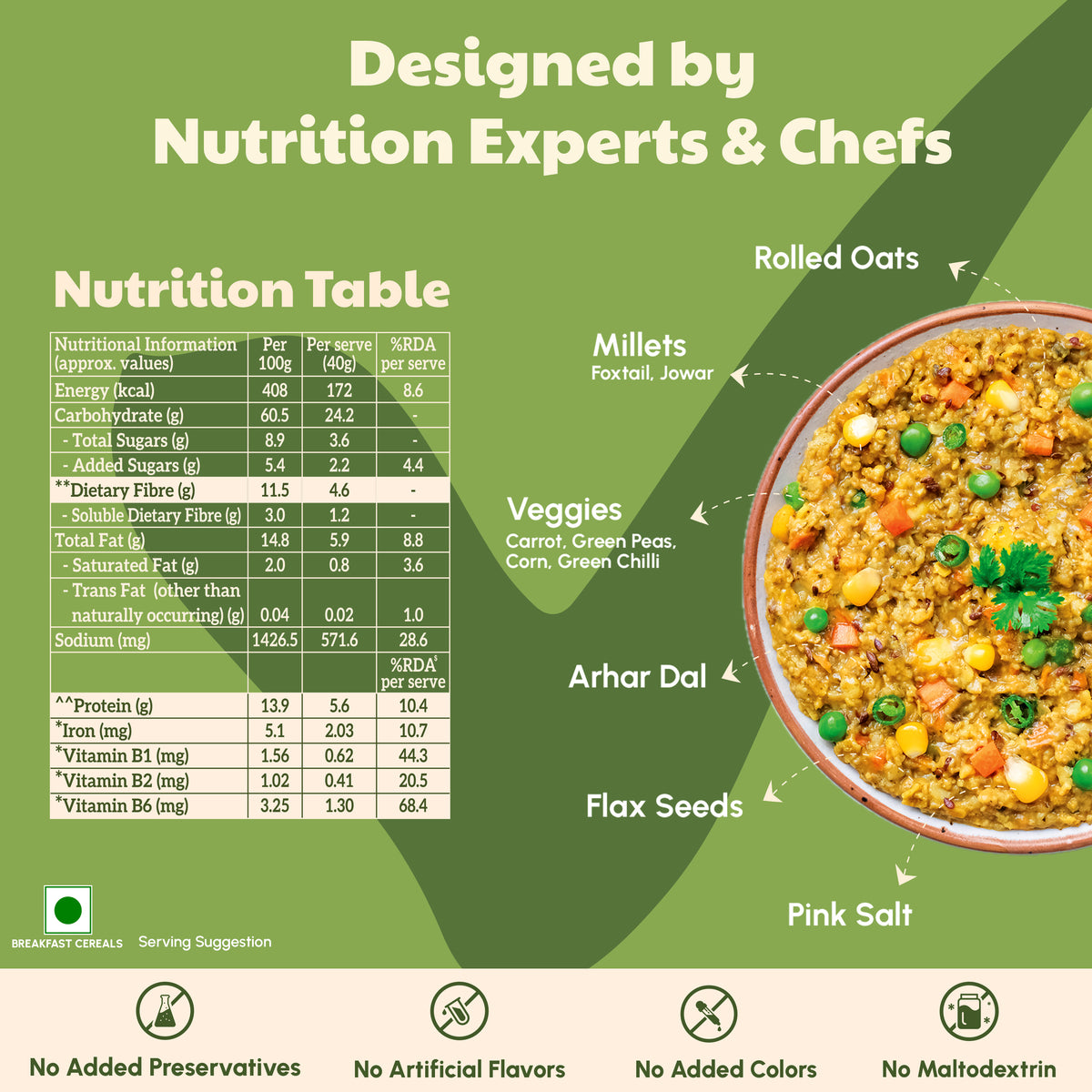 Millet Masala Oats Veggie Blast 240g